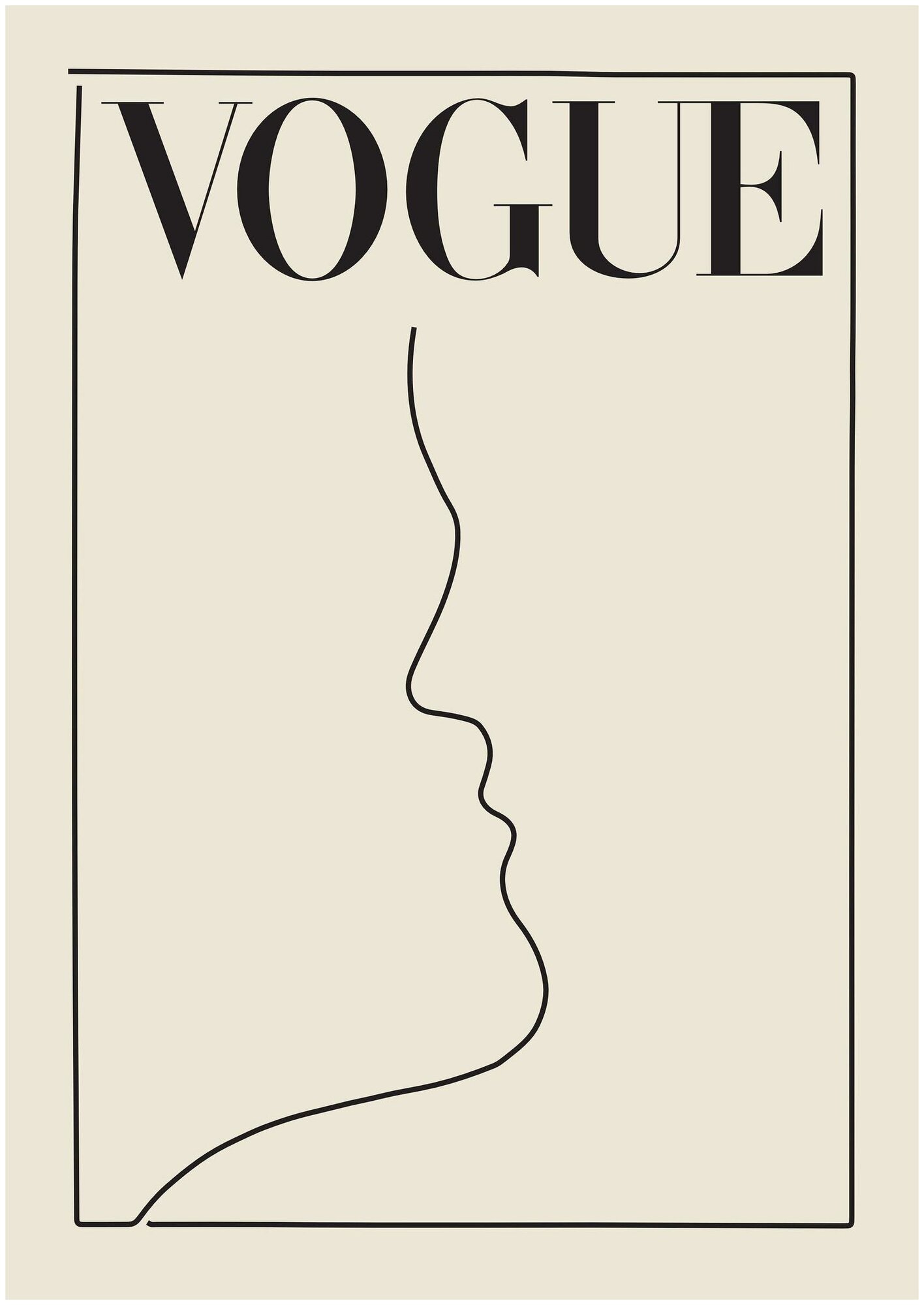 Постер / Плакат / Картина Vogue 50х70 см в подарочном тубусе