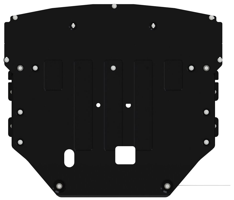 Защита картера и КПП для KIA Carnival 2014 - 2021 2.2TDi AT FWD  Универсальный штамповка  сталь 20 мм  с крепежом 4266 - Sheriff арт. 4266