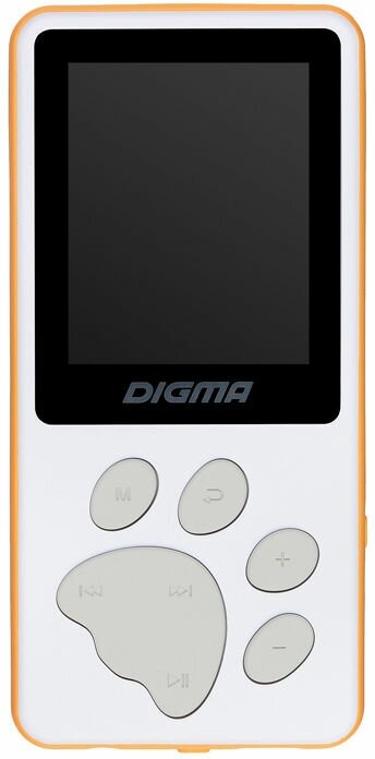 MP3 плеер Digma S4 flash 8ГБ белый/оранжевый