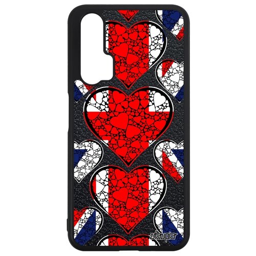 фото Чехол на телефон nova 5t, "флаг английский с сердцем" государственный любовь utaupia
