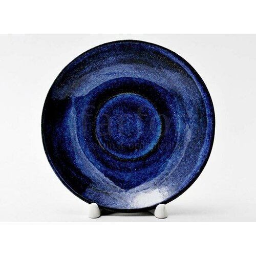 Блюдце чайное Тыквенный рельеф синий