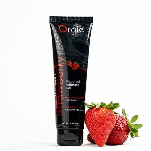 Съедобный интимный гель Orgie Lube Tube Strawberry, 100 мл