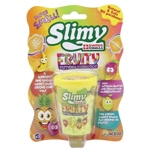 Слайм Slimy Fruity smelly collection с запахом банана, желтый