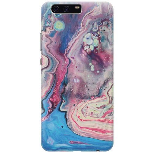 фото Cиликоновый чехол на huawei p10 plus / хуавей п10 плюс с принтом "разноцветный мрамор" gosso