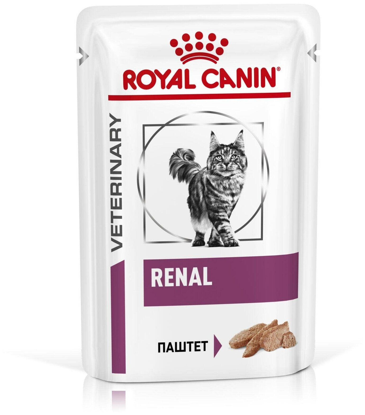 Влажный корм для кошек Royal Canin Renal, при проблемах с почками 6 шт. х 85 г (паштет)
