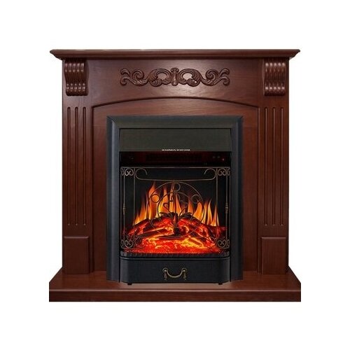 Каминокомплект Royal Flame Sorrento угловой - Орех с очагом Majestic FX Black