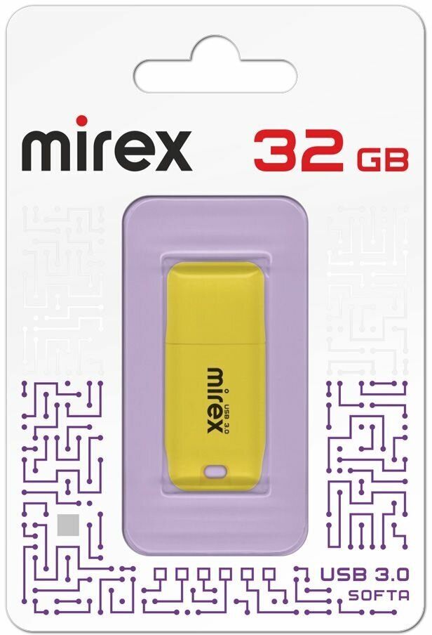 Флешка USB 3.0 Flash Drive MIREX SOFTA YELLOW 32GB