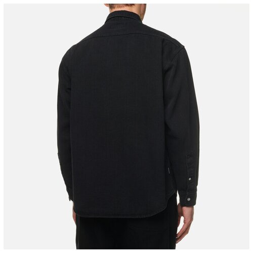 фото Мужская рубашка thisisneverthat washed denim oxford чёрный , размер s