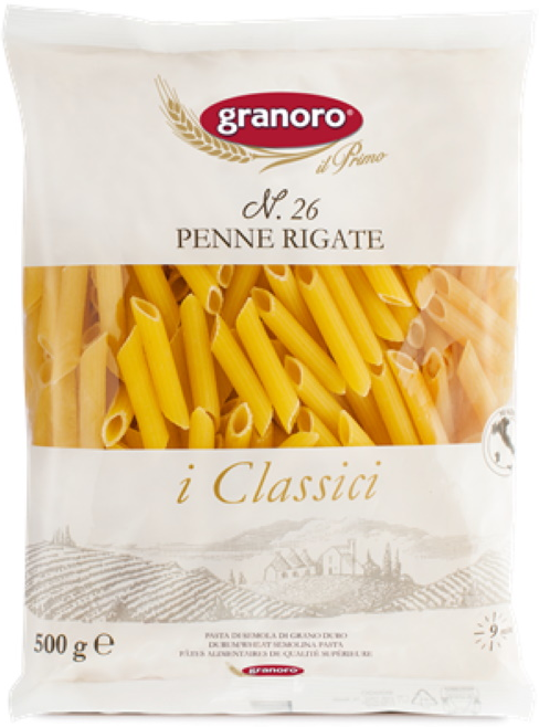 Макаронные изделия GranOro Penne rigane classic 500г - фотография № 1