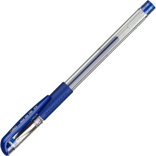 Ручка гелевая Deli E6600BLUE 0.5 мм резиновая манжета, синие чернила (459723) ручка гелевая silwerhof advance 026158 01 0 5мм резиновая манжета синие чернила