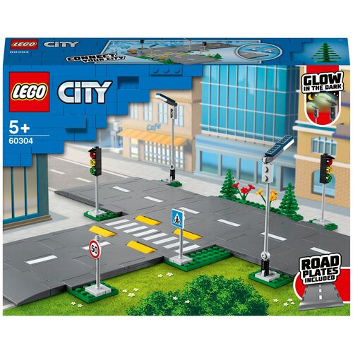 Конструктор LEGO City Town 60304 Дорожные пластины, 112 дет. lego city 4 автомобиль для дорожных работ