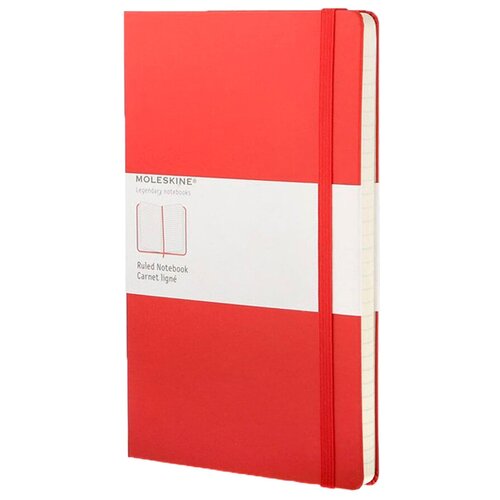 Блокнот Moleskine Classic Large 130x210, 120 листов, красный, цвет бумаги бежевый записная книжка страны советов страницы истории журнала огонек в 1920 е годы монография