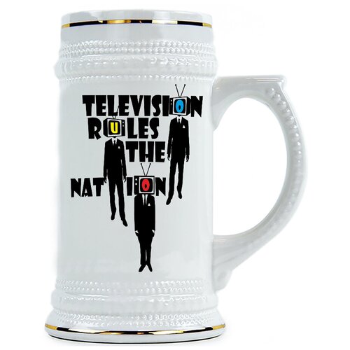 фото Пивная кружка television rules , телевизор управляет drabs