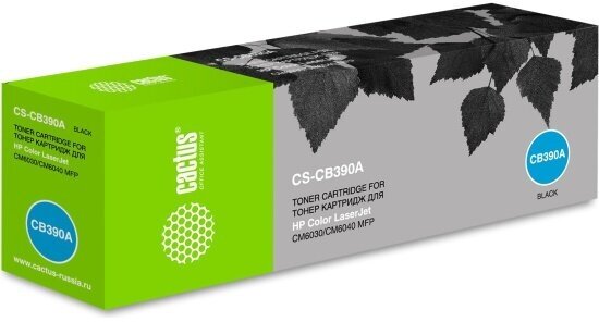Тонер-картридж Cactus CS-CE390A черный (10000стр.) для HP LJ M4555/M601/M602/M603