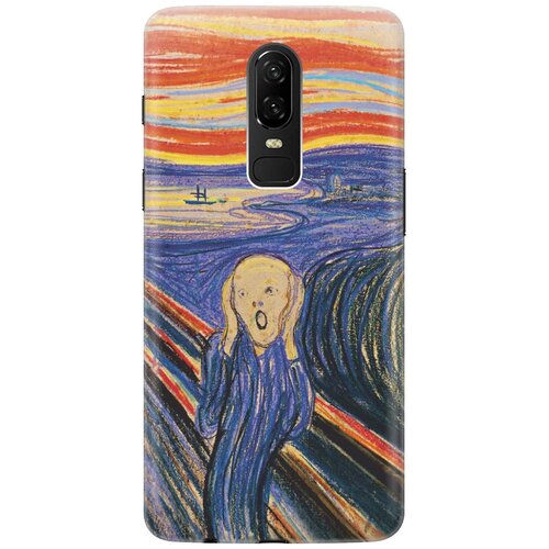 фото Cиликоновый чехол на oneplus 6 / ванплюс 6 с принтом "крик" gosso