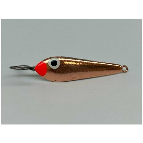 Блесна Пирс зимняя Окуневая малый 25 г с двойным крючком медь со светонакопителем 330₽