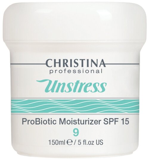 Christina Unstress Probiotic Moisturizer SPF 15 Увлажняющий крем для лица с пробиотическим действием SPF 15 (Шаг 9), 150 мл