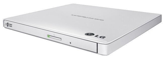 Внешний DVD±RW LG GP57EW40 USB, White, Slim, питание от USB