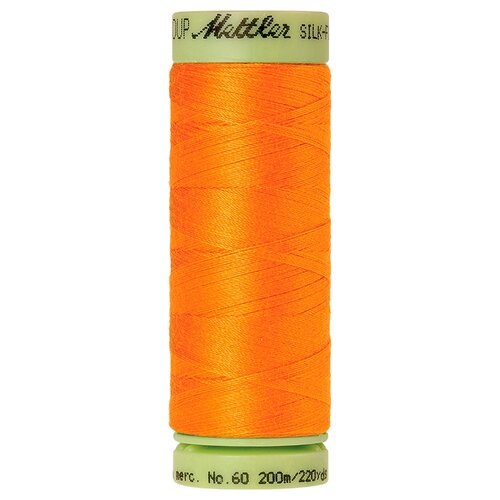 Нить для машинного квилтинга SILK-FINISH COTTON 60, 200 м 100% хлопок 0122 Pumpkin ( 9240-0122 )