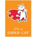 ЭКСМО Тетрадь I am a supercat, клетка, 48 л., оранжевый