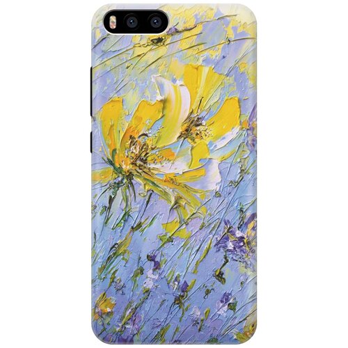 фото Cиликоновый чехол желтое на синем на xiaomi mi 6 / сяоми ми 6 re:pa