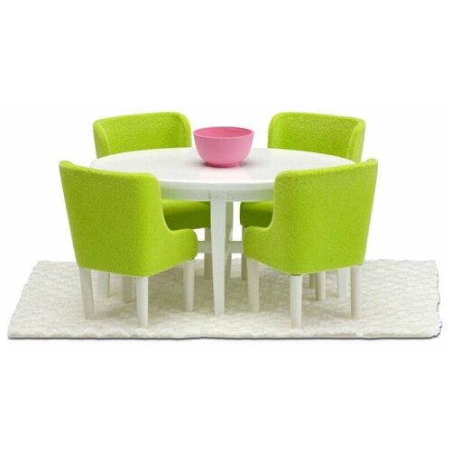 Lundby Набор мебели для столовой Смоланд (LB_60209000) салатовый/белый стол садовый овальный белый 1400х800х710мм усиленный