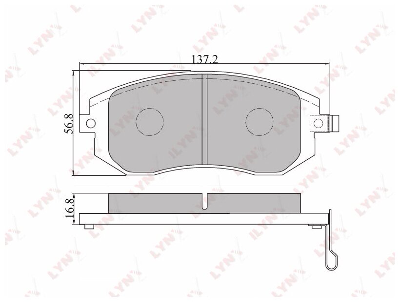Колодки тормозные дисковые перед LYNXauto BD-7101