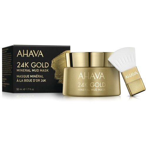 AHAVA 24K Gold Mineral Mud Mask минеральная грязевая маска с золотом, 50 мл ahava маска для лица с экстрактом золота mineral mud