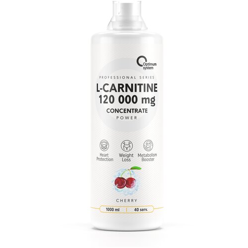 Optimum system L-карнитин Concentrate 120 000 Power, 1000 мл., вишня optimum system l carnitine concentrate вкус яблоко груша 500 мл