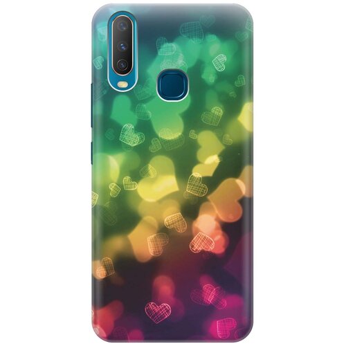 фото Re:pa накладка transparent для vivo y17 с принтом "сердечки"