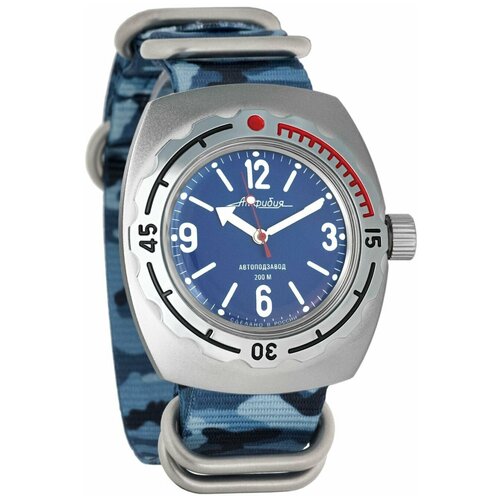 Наручные часы Восток Амфибия, синий наручные часы восток амфибия механические с автоподзаводом амфибия 110651 florablue синий