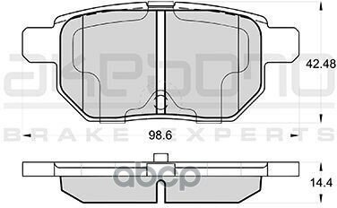 Колодки тормозные дисковые задние TOYOTA COROLLA/AURIS (E15, E18), LEXUS CT200h AN-716WK Akebono арт. AN-716WK