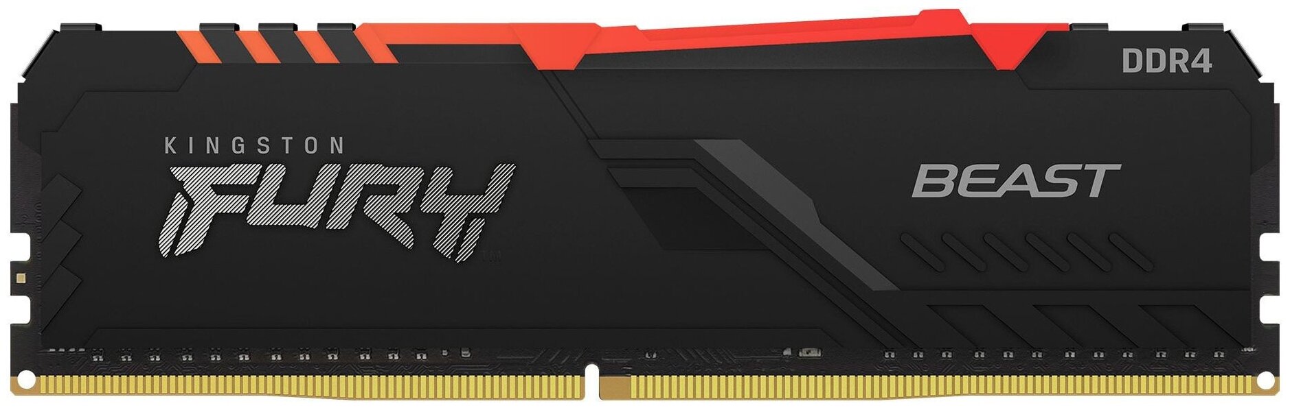 Память DDR4 16Gb 3200MHz Kingston KF432C16BBA16 Fury Beast Black RGB RTL PC4-25600 CL16 DIMM 288-pin