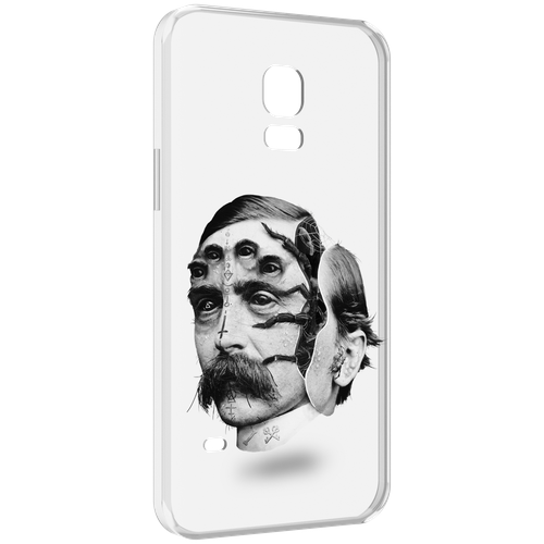 Чехол MyPads страшное лицо мужчины для Samsung Galaxy S5 mini задняя-панель-накладка-бампер