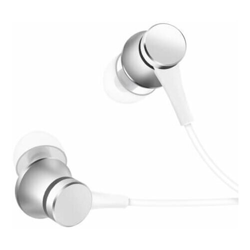 Гарнитура вкладыши Xiaomi Mi In-Ear Basic 1.25м серебристый проводные в ушной раковине (ZBW4355TY/HS