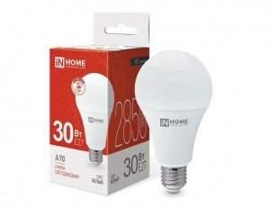Светодиодная LED лампа LED-A70-VC 30W 230В Е27 4000К 2850Лм IN HOME (упаковка 12 штук) 4690612024141