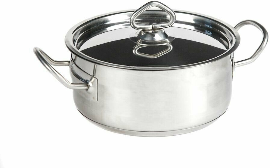 фото Кастрюля 3л нерж. тройное дно d215 h95, индукция, серия "Satin" LUXSTAHL