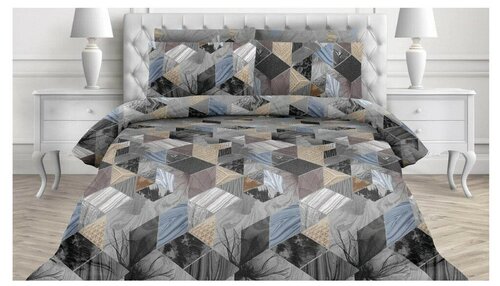 Комплект постельного белья Valtery AP-71, 2-спальное, хлопок, цветной
