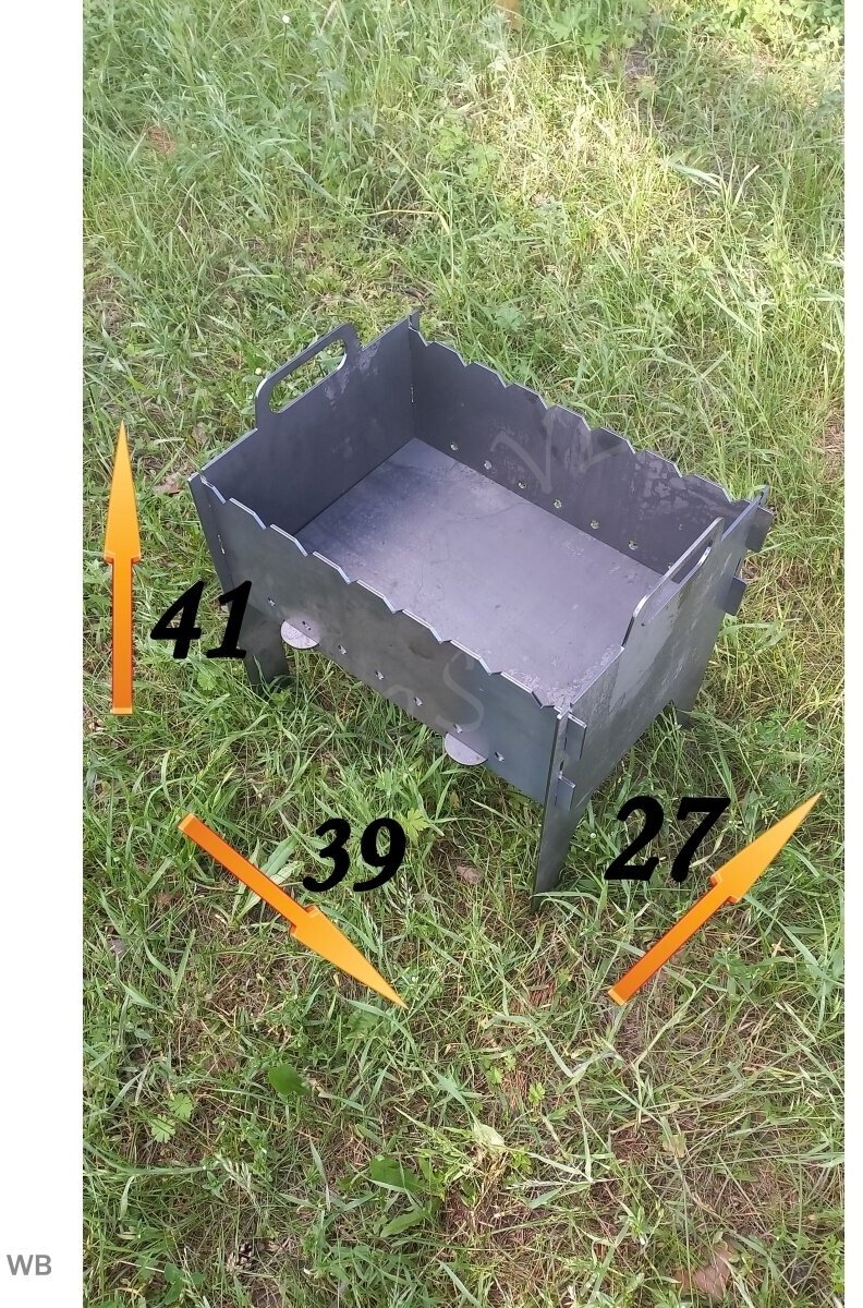 Мангал сборный с сумкой сталь 3мм разборно складной - фотография № 3
