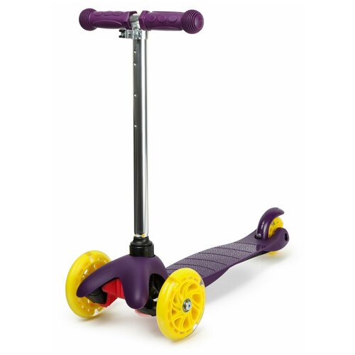 Самокат детский 3-х колесный фиолетовый Scooter, колеса светятся самокат 3 х колесный jp mg 03x красный светятся колеса