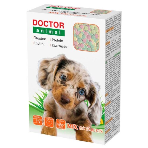 Мультивитаминное лакомство DOСTOR Animal МIX для щенков 120 т.