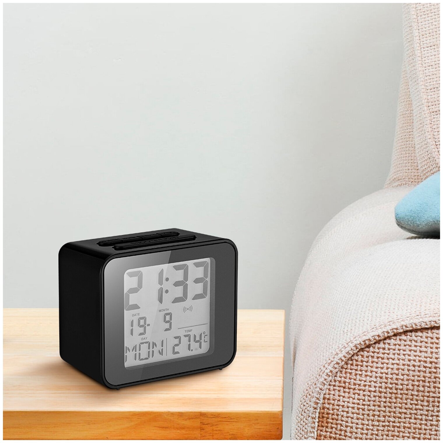 Часы с термометром Kitfort КТ-3303-1 черный - фото №2