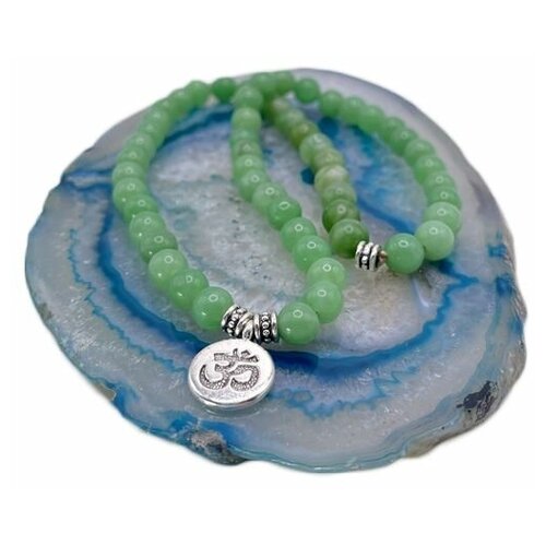 Малая мала ОМ четки из натурального нефрита 54 бусины