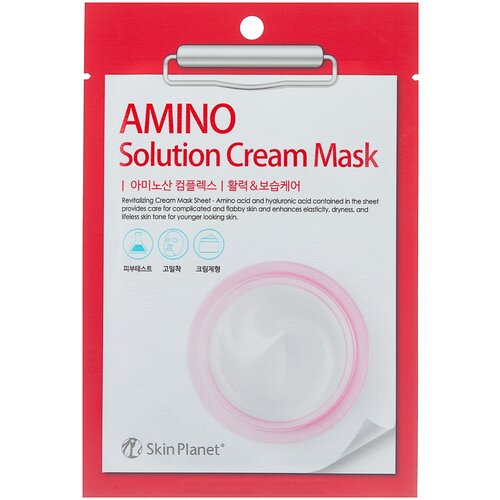MIJIN Маска тканевая для лица с аминокислотами Skin Planet AMINO solution CREAM MASK 30гр