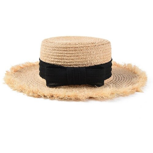 Шляпа , размер 57, черный детская соломенная шляпа от солнца ins соломенная пляжная панама с украшением в виде цветка из рафии литературная уличная шляпа от солнца