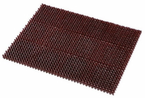 Покрытие ковровое щетинистое без основы "Травка", 40x53 см, цвет коричневый - фотография № 2