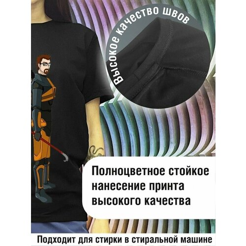 фото Футболка будь на стиле, хлопок, размер xs, черный