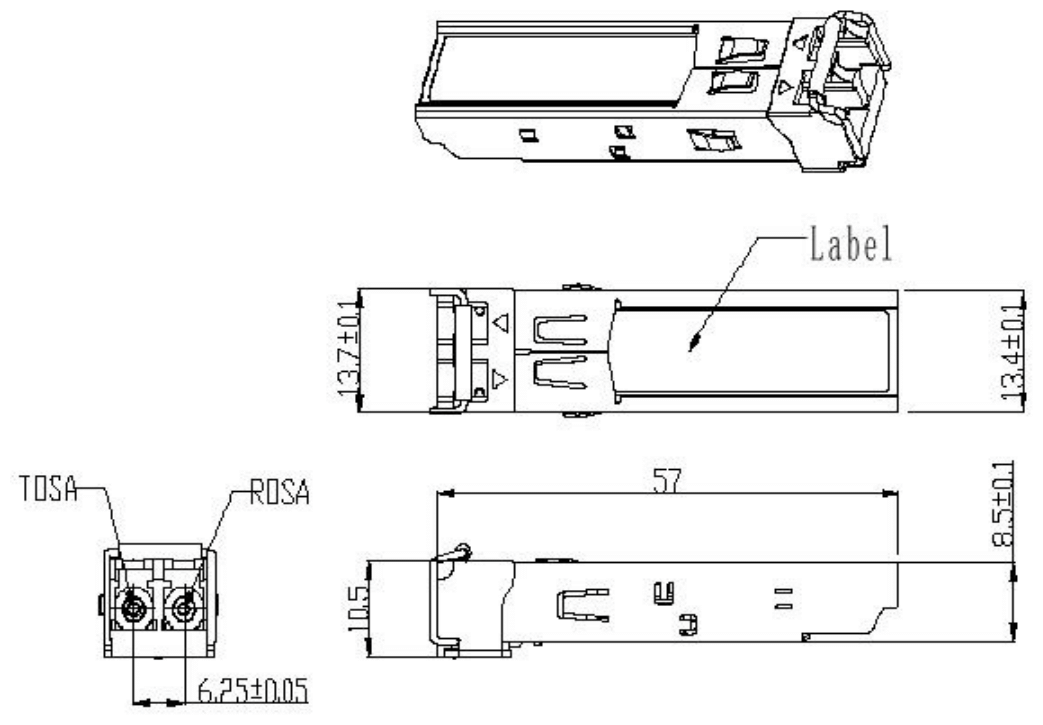 Модуль SFP ACD , 10 км, LC, Tx:1310 нм, 1.25 Гбит/с, MM, двойной, DDM () - фото №5