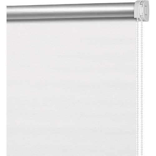 Рулонная штора блэкаут «Штрих белый», 40х160 см, цвет белый