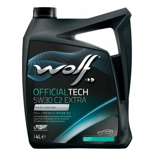 Масло моторное WOLF OFFICIALTECH 5W30 C2 EXTRA 4L